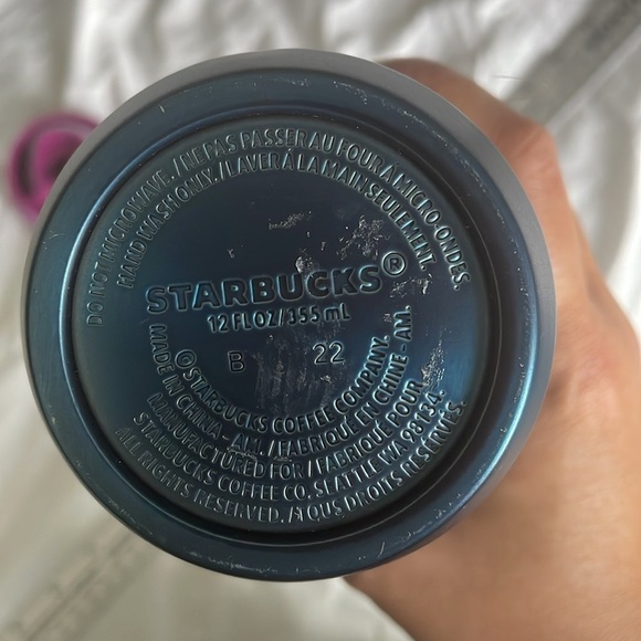 Starbucks Fall 2022 Periwinkle Fern Vacuum Seal Travel Mug Cup Like new! - Picture 5 of 6